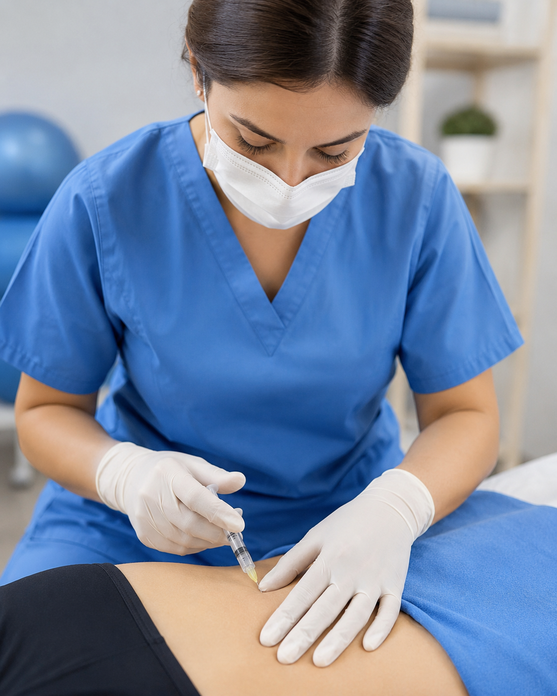 Profesional de FisioGEM realizando una valoración a un paciente